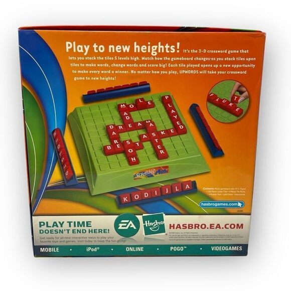 Scrabble Upwords Word 3D Crossword Board Game Parker Brothers 2008 Complete - Picture 2 of 6